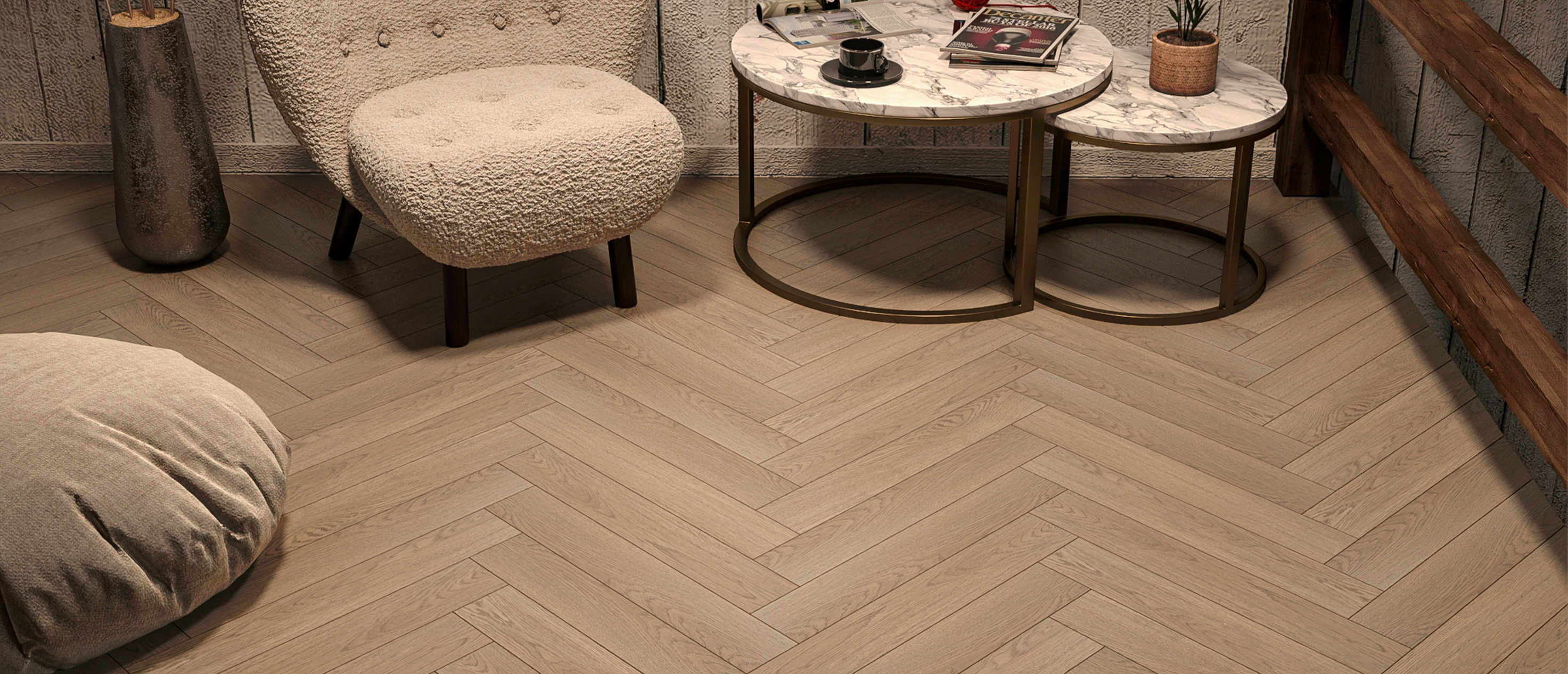 Ламинат My Step Елка (Herringbone 12) Ледда Оак MS3812